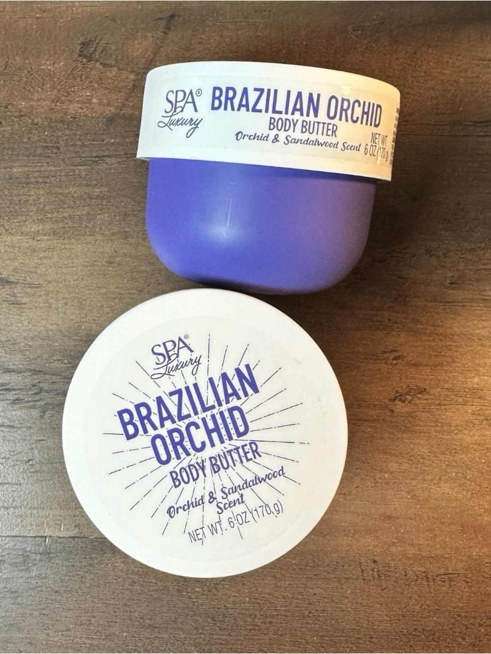 SPA Luxury Brazilian Orchid Body Butter 2pk, Orchid & Sandalwood Scent 6 Oz NEW
